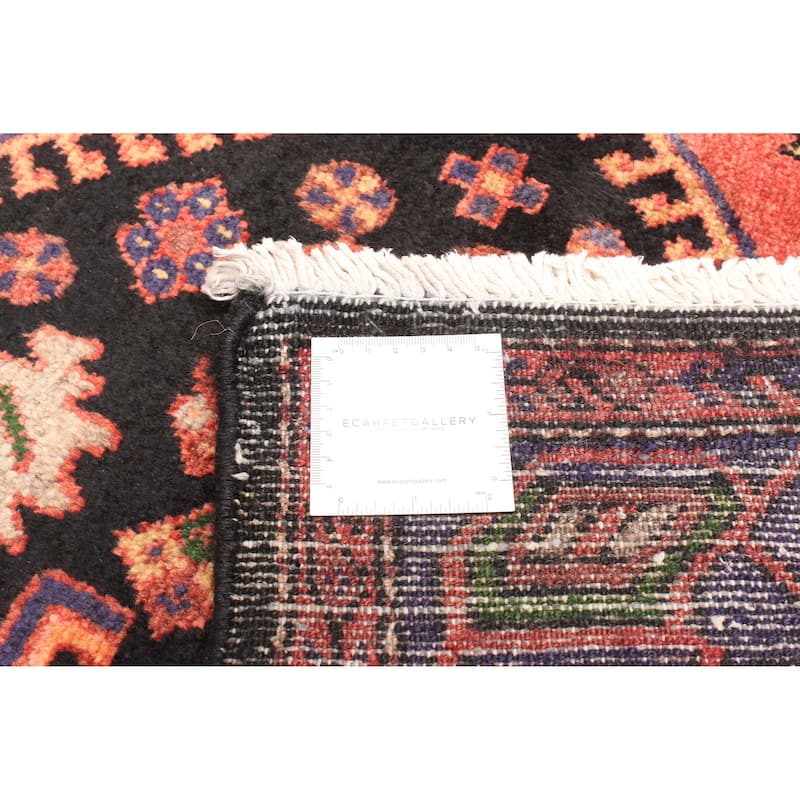 ECARPETGALLERY Hand-knotted Konya Anatolian Black Wool Rug - 4'8 x 6'11