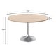preview thumbnail 24 of 29, Verve 48" Modern Round Solid Wood Top Dining Table with Brushed Chrome Steel Pedestal Base for Kitchen & Dining Room