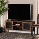 preview thumbnail 9 of 9, Valeska Industrial Walnut Brown Finished Wood & Metal 2-Door TV Stand