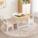 preview thumbnail 19 of 19, Kid's Table and Chairs Set with Double-sized Tabletop - 24" x 24" x 19.5"