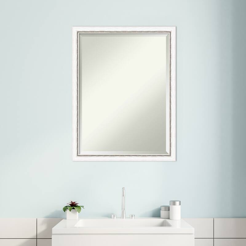 Morgan Beveled Wood Framed Bathroom Vanity Wall Mirror