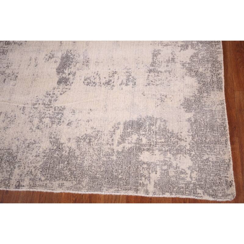 Abstract Contemporary Area Rug Hand-Knotted Oriental Wool Carpet - 5'4"x 7'7"