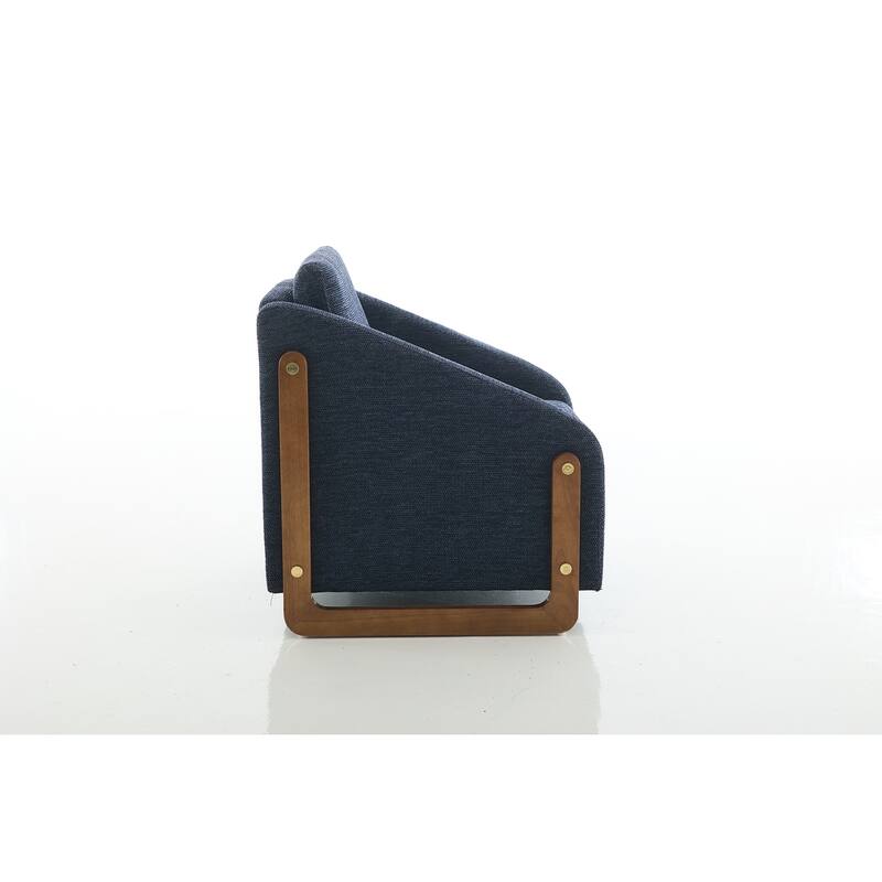 Modern Upholstered Armchair Chenille Fabric Accent Leisure Chair