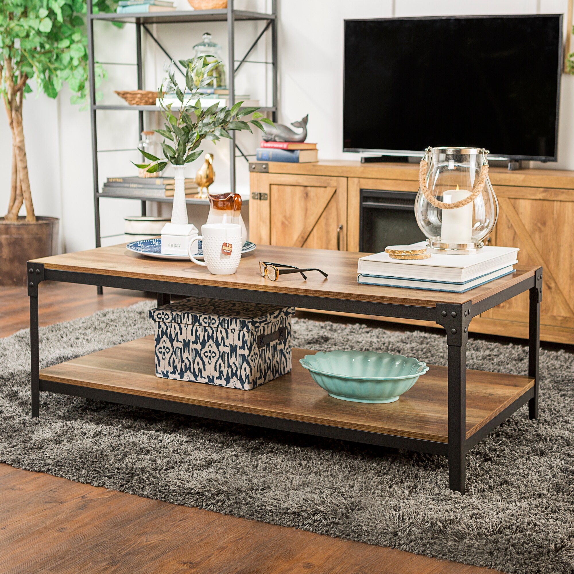 Shop Carbon Loft Witten 48 Inch Angle Iron Coffee Table On Sale