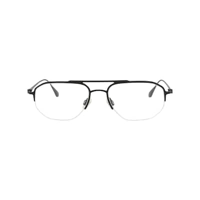 Maui Jim Aviator-Frame Titanium Optical Frames, Transparent Lens, Matte Black Titanium Frame
