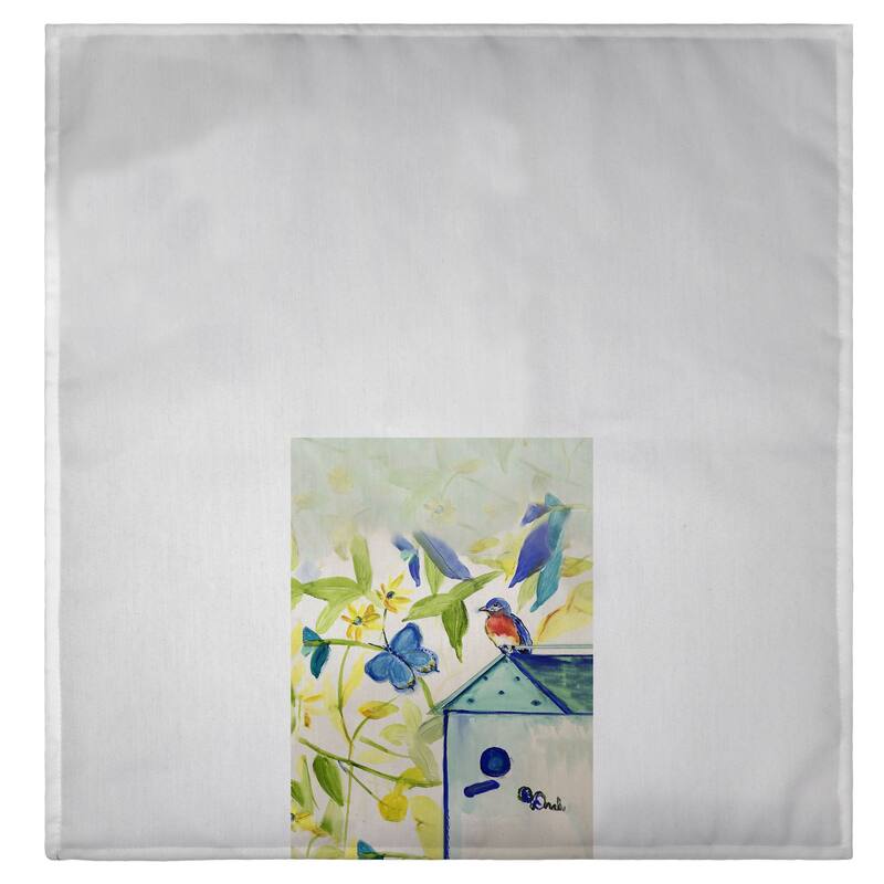 Blue Bird House Guest Towel - 20x20