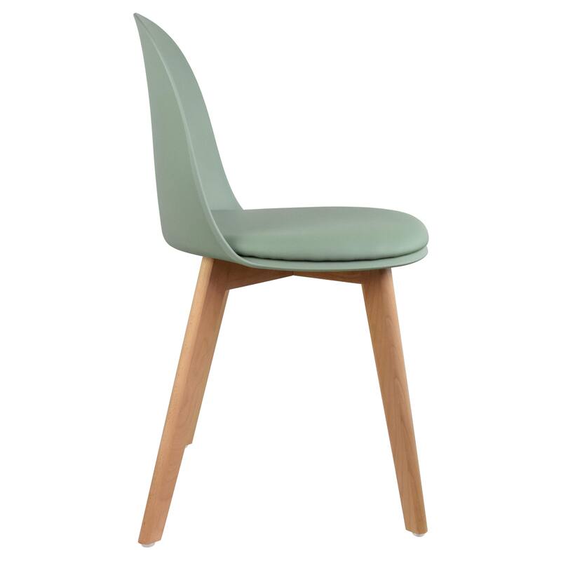 Set of 2 Modern Plastic Side Chairs with Wire Chrome Legs Ergonomic Dining Chairs for Kitchen, Dining Room, Office & Living Room