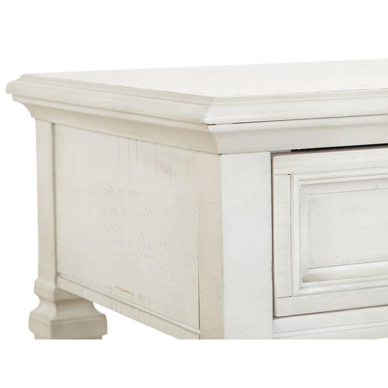 Magnussen Home Newport Alabaster Rectangular Sofa Table - 50''W x 17''D x 29''H