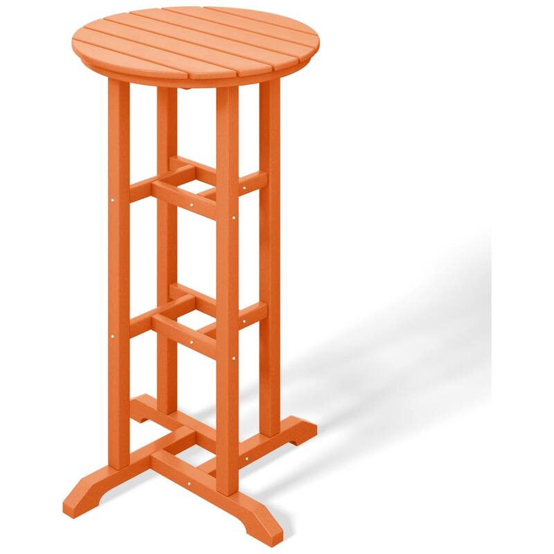 Polytrends Laguna Hdpe All Weather Outdoor Patio 24" Round Bar Bistro Table