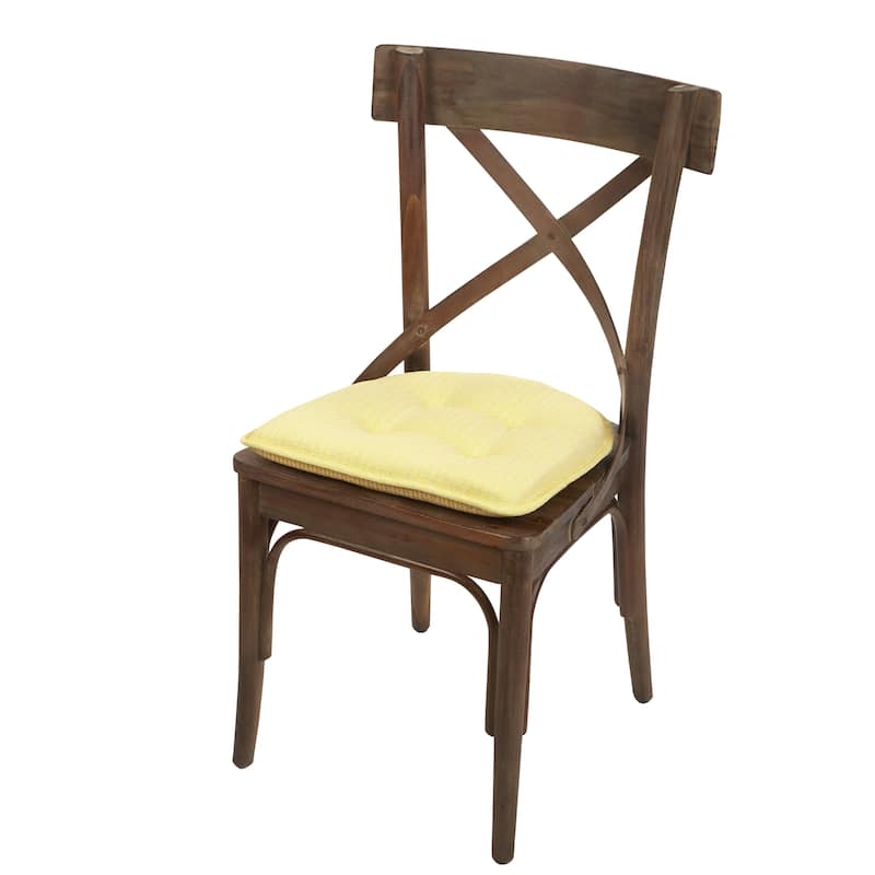 Klear Vu Non-Slip 15" x 16" Omega Tufted Dining Chair Cushion Set