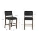preview thumbnail 35 of 58, Nathan James Cohen Faux Leather Counter or Bar Height Stool, Solid Wood Frame with Footrest and Woven Leather Back
