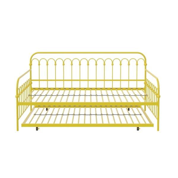 Novogratz Bright Pop Metal Daybed And Roll Out Trundle Overstock 18112941 White