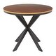 preview thumbnail 11 of 19, Carbon Loft Torkia X-pedestal Industrial Wood and Metal Dinette Table - N/A Black/Walnut
