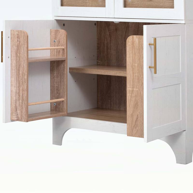 71 Inch Tall Cabinet for Versatile Storage and Elegant Farmhouse Design