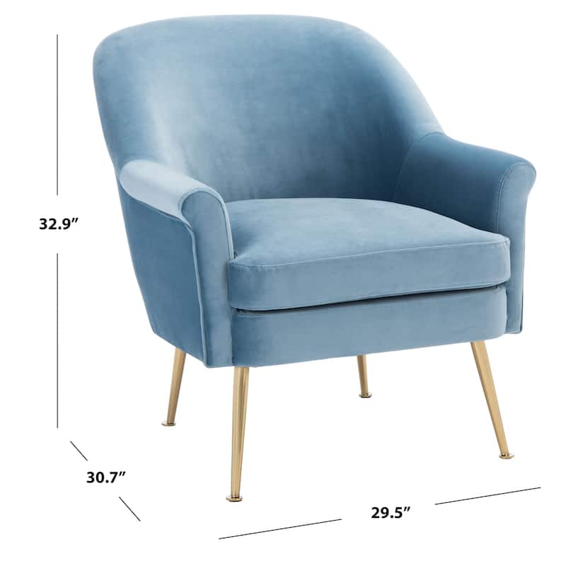 SAFAVIEH Edina Accent Chair - 29.5" W x 30.7" L x 32.9" H - 30Wx31Dx33H