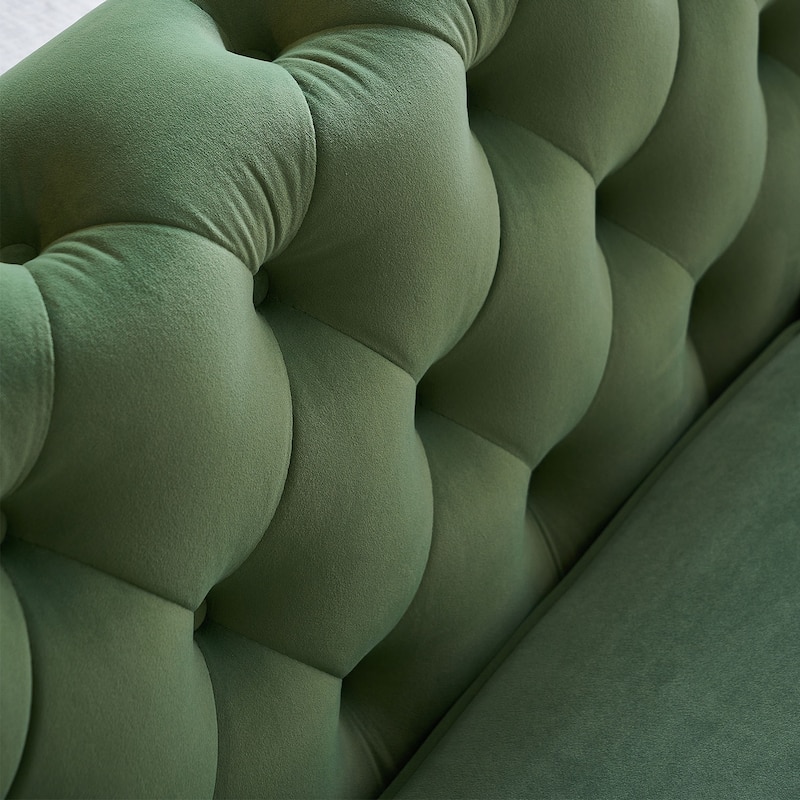 Modern Tufted Velvet Sofa for Living Room