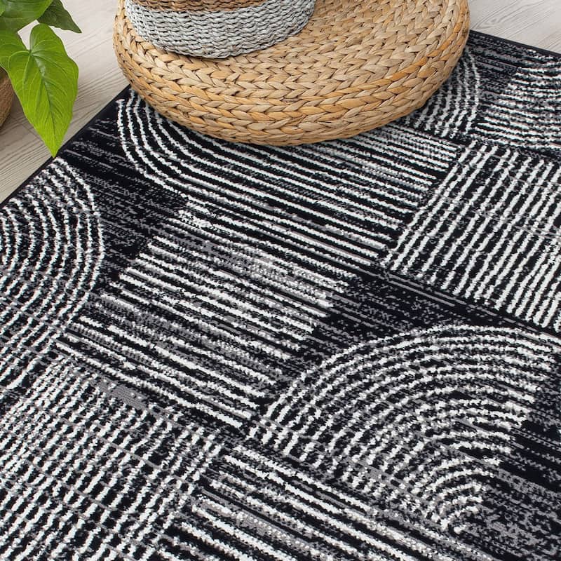 World Rug Gallery Geometric Arch Area Rug
