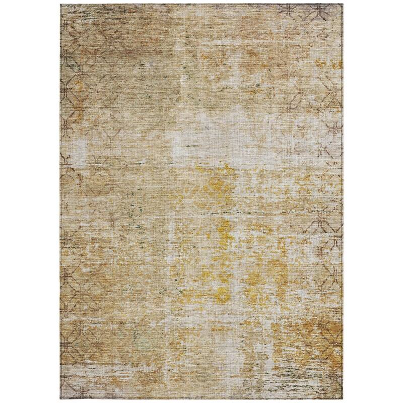 HomeRoots Geometric Transitional Rectangle Outdoor Rug
