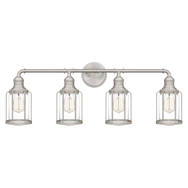 Rhett 4-Light Brushed Nickel Bath Light