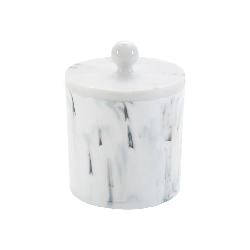 Simplify Q-Tip and Cotton Holder - 3.74" x 3.74" x 4.33" - Marble
