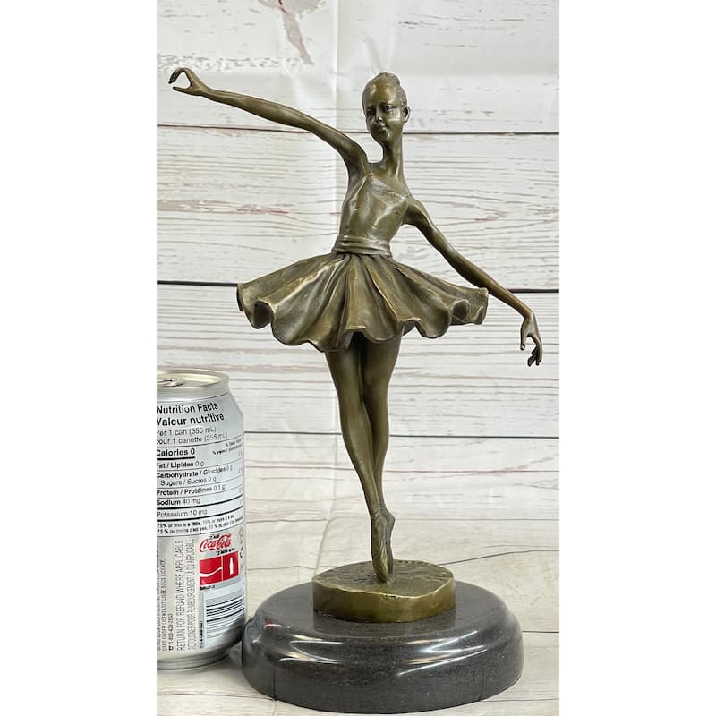 Art Deco Hot Cast Bronze Graceful Ballerina Ballet Statue Sculpture Gift Decor