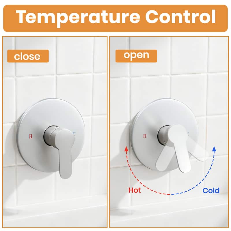 8-inch Wall-Mounted Rain Shower System with Stainless Steel Shower Faucet