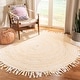preview thumbnail 1 of 69, SAFAVIEH Handmade Braided Libby Country Cotton Rug with Fringe 3' Round - Beige