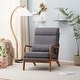 preview thumbnail 102 of 105, High Back Solid Wood Armrest Backrest Leisure Chair Accent Chair