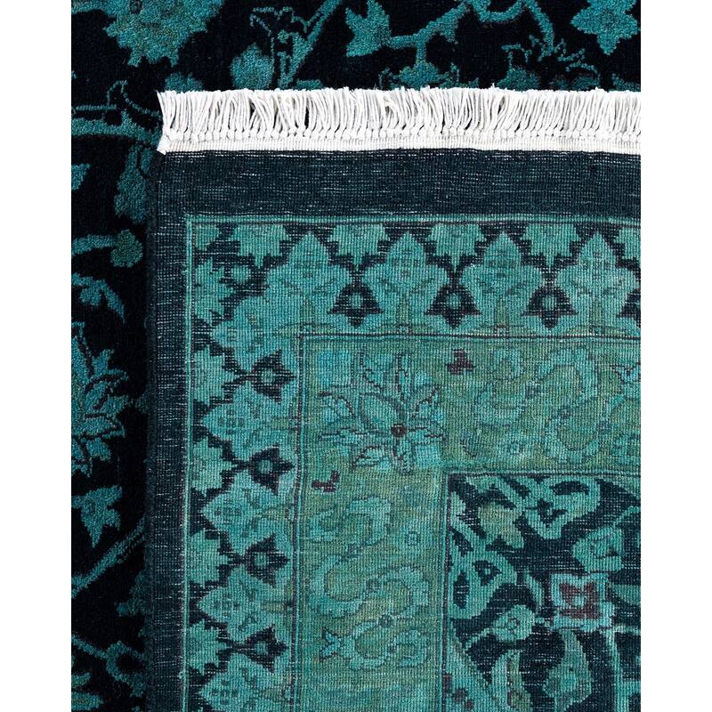 Fine Vibrance One-of-a-Kind Hand-Knotted Area Rug - Blue, 9' 1" x 12' 0" - 9' 1" x 12' 0"