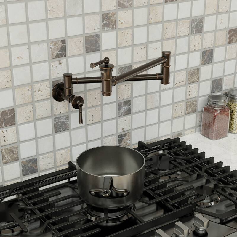 Clihome Double Handle 360 Degree Kitchen Pot Filler