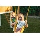 preview thumbnail 4 of 17, Forest - Modern Backyard Outdoor Swing Set 2 Swings And Trapeze Bar - Natural