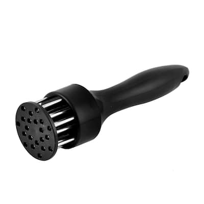 Handheld Kitchen Meat Tenderizer Hammer Loose Meat Needle Steak Tender Black - Black, Silver Tone
