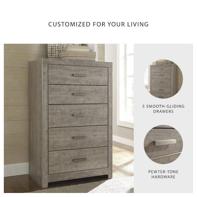 Signature Design by Ashley Balnain Grey 5-drawer Chest
