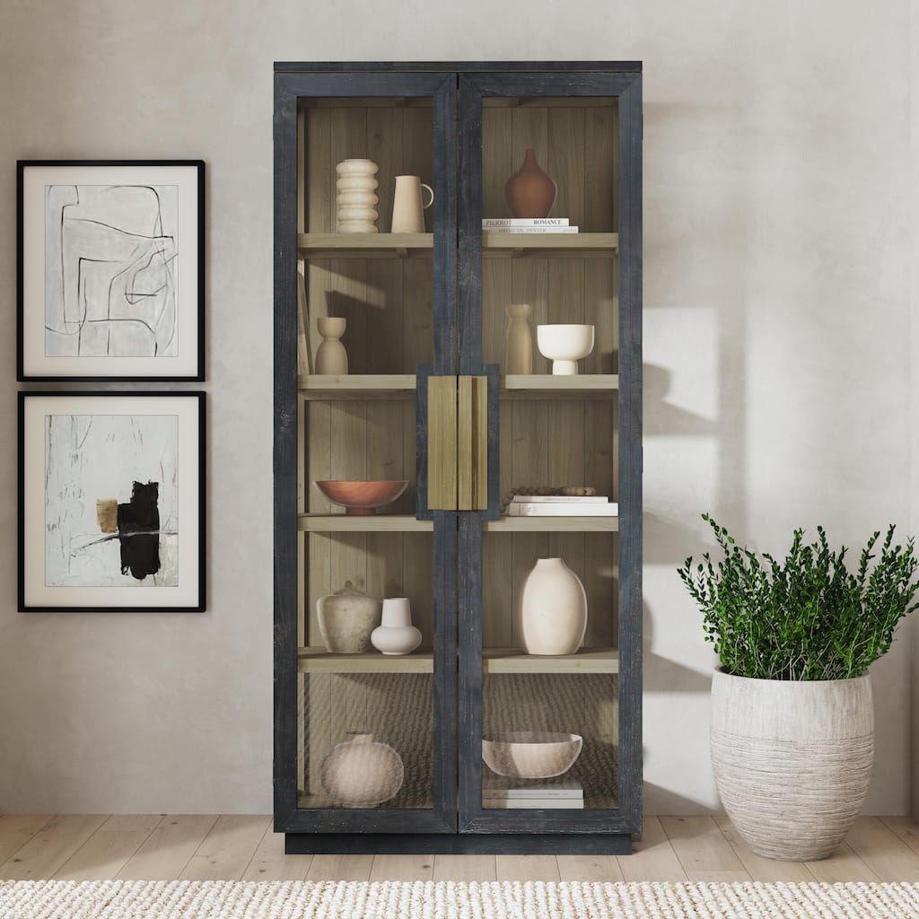Classic Home Larson 82" Reclaimed Pine Wood Cabinet