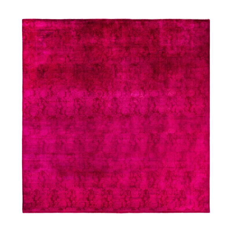Overdyed One-of-a-Kind Hand-Knotted Area Rug - Pink - 8' 2" x 8' 3"