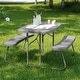 preview thumbnail 4 of 46, Indoor/Outdoor Commercial Grade Kids Folding Picnic Table with Benches - 37.5"D x 32.625"W x 21.5"H