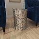 preview thumbnail 10 of 15, Multi Colored Mother of Pearl Shell Handmade Mosaic Geometric Accent Table