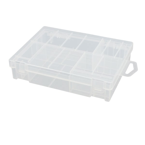155mmx115mmx35mm Transparent Storage Case Plastic Battery Box Holder Organizer