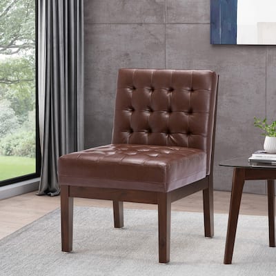 Modern PU Upholstered Accent Chairs Reading Chairs with Soft Backrest
