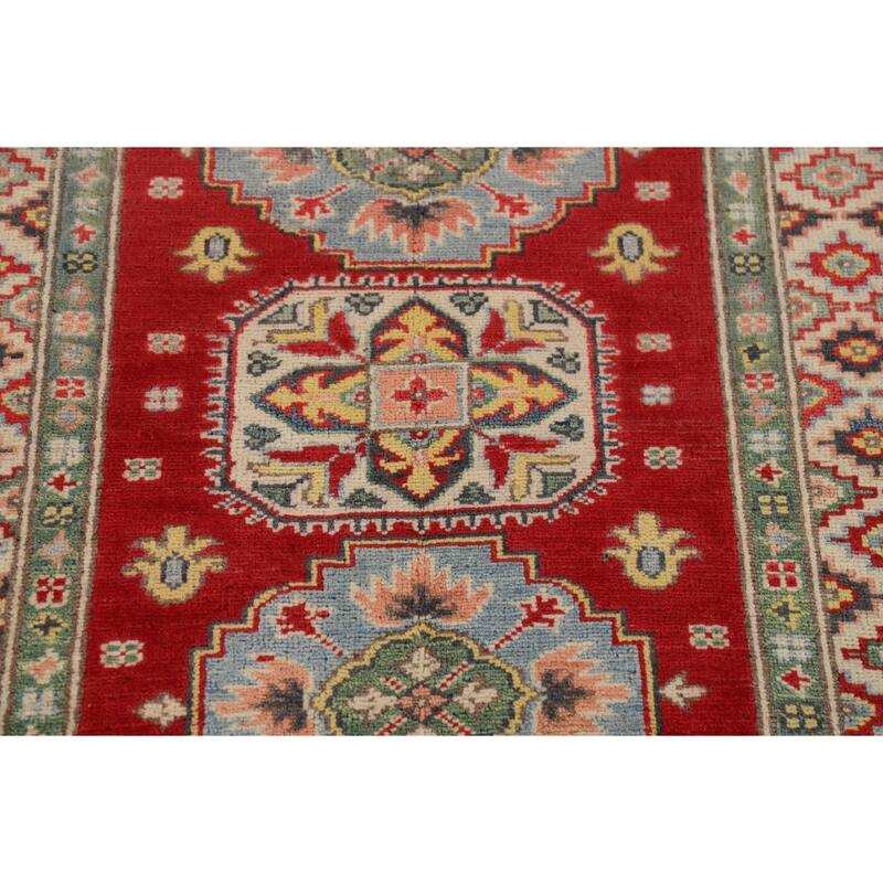 Traditional Red Kazak Foyer Rug Handmade Wool Carpet - 2'10" x 3'9"