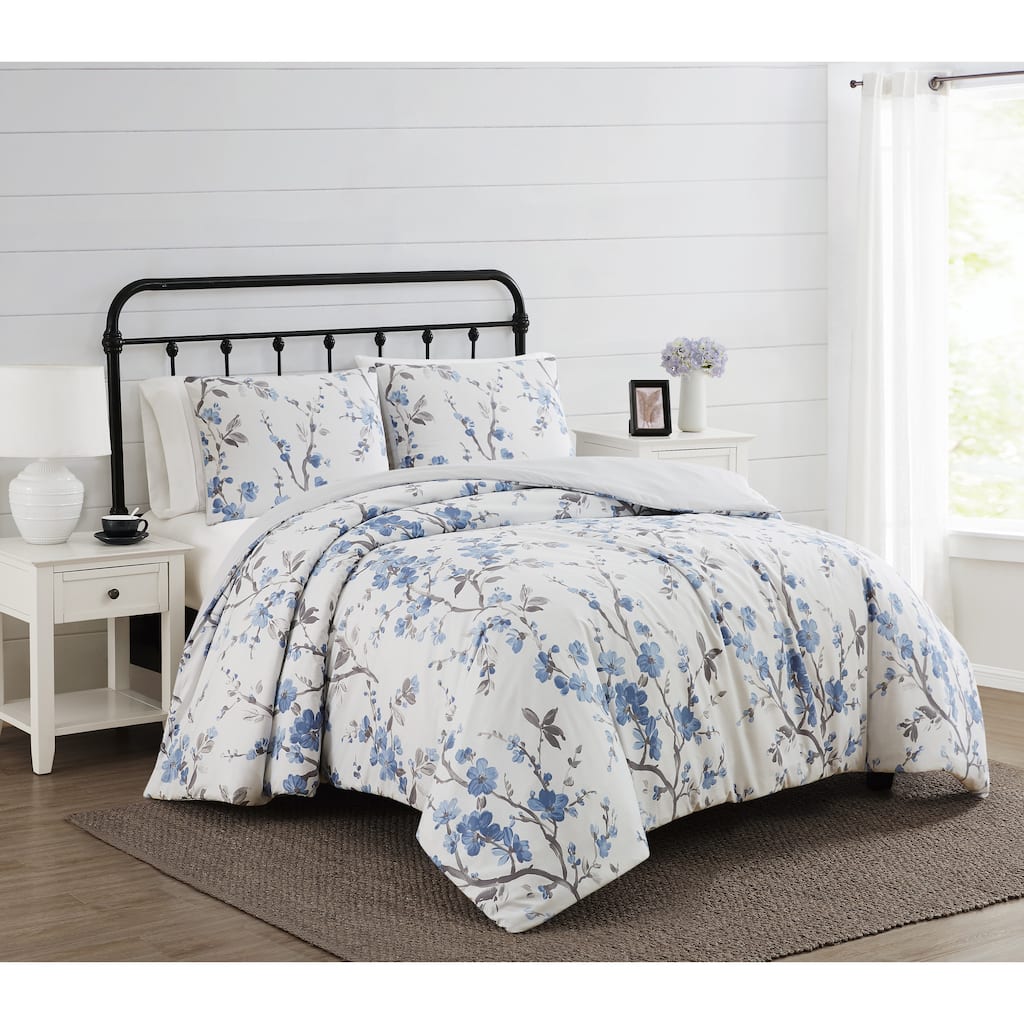 Cannon Kasumi Floral 3 Piece Duvet Cover Set