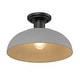 preview thumbnail 14 of 13, Levitt 13.625" Wide 1-Light Natural Black Outdoor Semi-flush