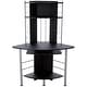 preview thumbnail 6 of 4, HOMCOM Arch Tower Computer Desk Compact Modern Home Office Writing Workstation P2 MDF With Keyboard Tray And Shelves - Black