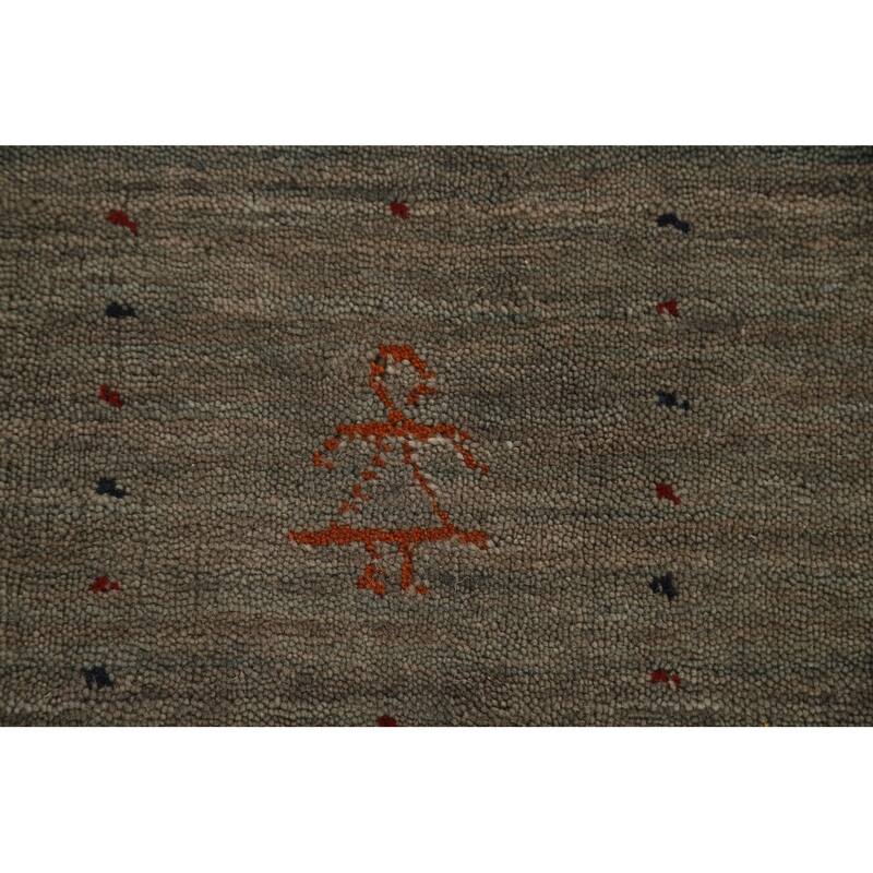 Tribal Gabbeh Indian Area Rug Handmade Wool Carpet - 8'0" x 9'9"