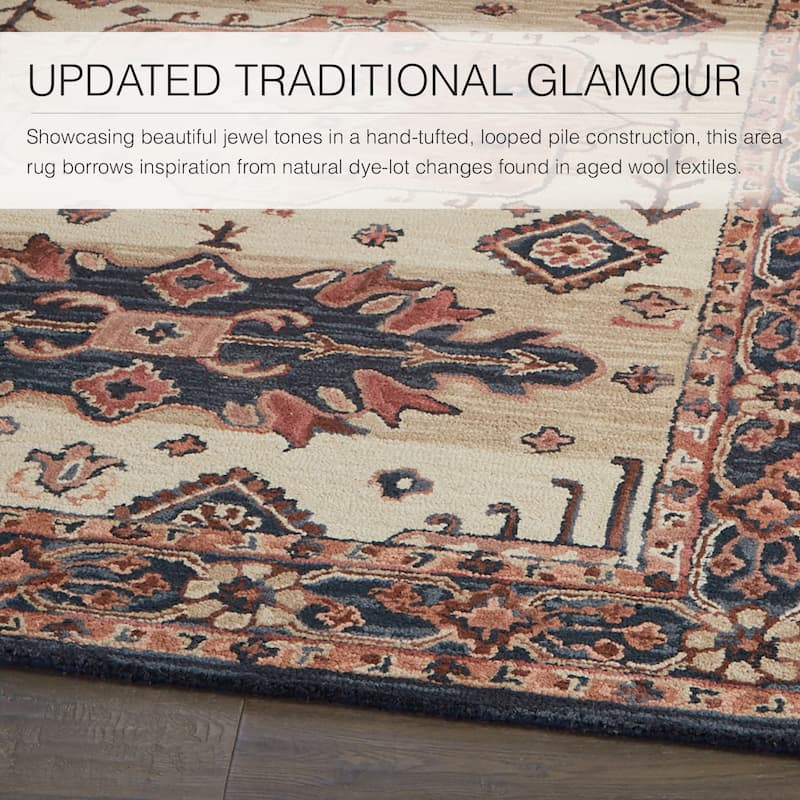 Idina Handmade Medallion Area Rug