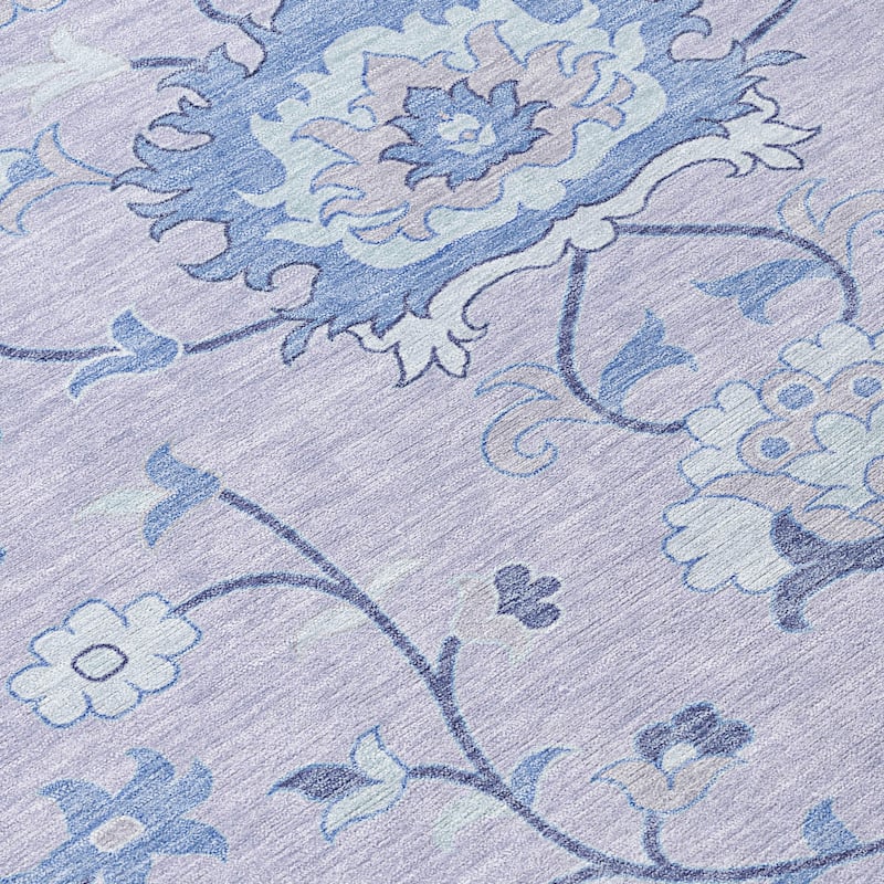 Machine Washable Indoor/ Outdoor Traditional Serena Chantille Rug