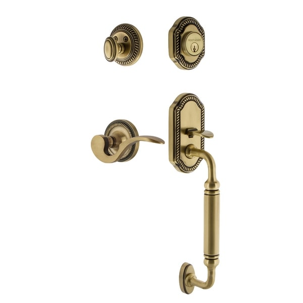Nostalgic Warehouse ROPMAN_ESET_238_CG_RH Rope Right Handed Sectional Single Cylinder Keyed Entry Handleset with C Grip and