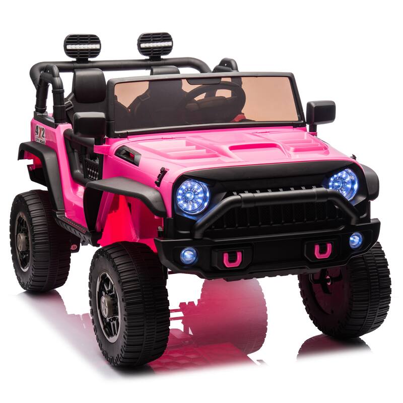 24V Electric Ride-On Truck for Kids, Two-Seater, Parental Remote Control, MP3, Bluetooth, Ages 3+