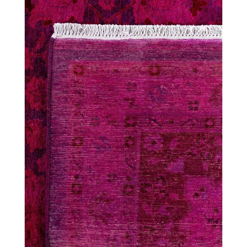 Contemporary Overdyed Wool Hand Knotted Area Rug - 9' 5" x 12' 3"