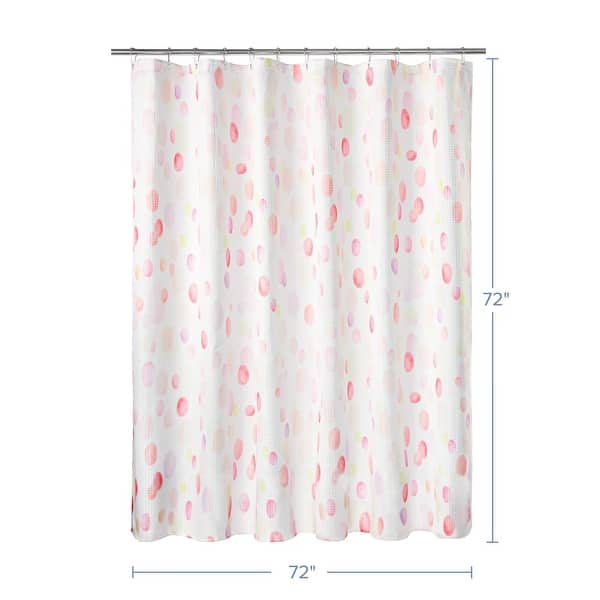 dimension image slide 2 of 6, Painter Dots Texture Shower Curtain